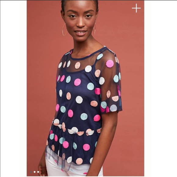 Anthropologie Tops - Anthropologie Eva Franco NWT Leslie Polka Dot Top